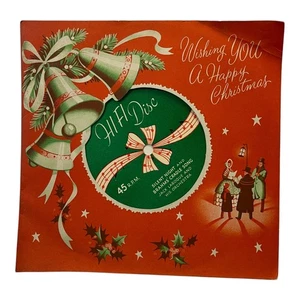 Vintage Christmas Hi-Fi Disc Silent Night Brahms Cradle Song 45 RPM Record - Bild 1 von 5