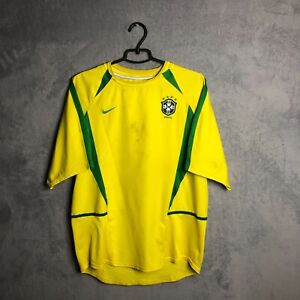 Brazil Team Jersey Home football shirt 2002 - 2004 Nike Camiseta MEns Size L