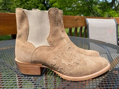 Botas Stetson Zoey Tostadas Almendra Gamuza Vamp Mujer Punta Corta Talla 8.5 Foto 1 de 4