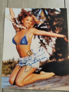Autographe officiel 1999 sur photo BRITNEY Spears à la plage RARE - Picture 1 of 8