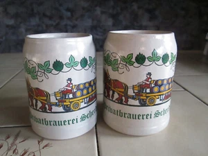 Bierkrug Steinzeug Privatbrauerei Scherdel Hof 2 Stück 0,5 Liter - Bild 1 von 2