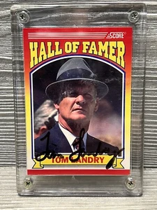 Tom Landry Autograph Signed 1990 Score Football Card Dallas Cowboys Coach - Picture 1 of 5