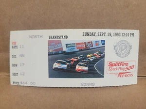 NASCAR 1993 SplitFire Spark Plug 500 Dover Ticket Stub Rusty Wallace Win (I) - Picture 1 of 2