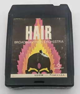 Hair Broadway Pops Orchestra 8-Track Tape Rock Opera Radiant 512-0108 - Imagen 1 de 3