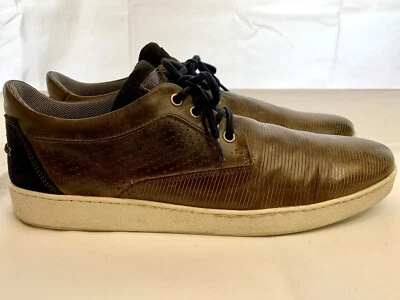 BULL BOXER Celatos Handmade in PORTUGAL Brown Leather Low Sneaker Shoes Size 11 - Image 1 of 4