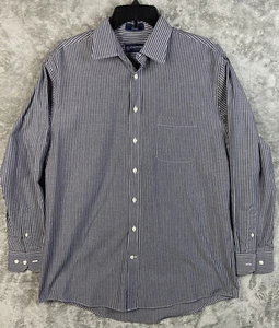 Stafford Regular Fit Men's Button Long Sleeve Shirt Gray 16.5 34/35 Cotton Blend - Picture 1 of 8
