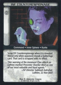 Battletech CCG: ISF Counterspionage [Leggermente Giocato] dal set Premiere Limited  - Foto 1 di 1