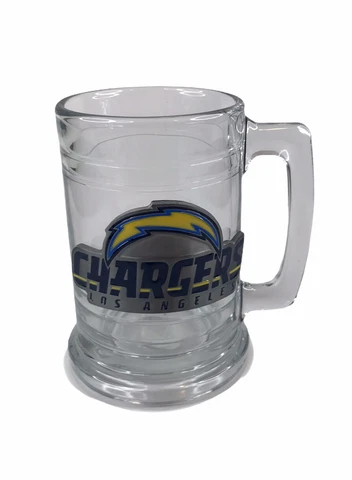 Los Angeles Chargers Glass Beer Mug New Cover