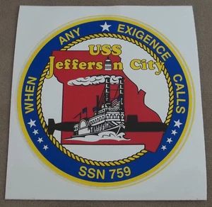 US Navy Decal - Sticker - USS Jefferson City SSN 759 - Picture 1 of 1