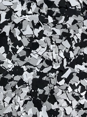 ЧИПСЫ ХЛОПЬЯ ДЛЯ ЭПОКСИДНЫХ ПОЛОВ DOMINO СМОКИНГ СМЕСЬ 1/4 «50 фунтов Cs - Изображение 1 из 4