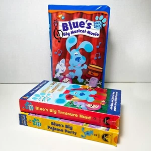 Blues Clues VHS LOT (3)- Musical Movie, Pajama Party, Treasure Hunt - Picture 1 of 10