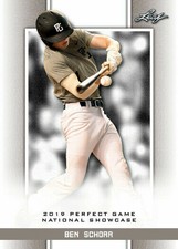 BEN SCHORR 2019 LEAF PERFECT GAME "BLUE" PARALLEL ROOKIE CARD! LTD 45!