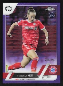 2022-23 Topps Chrome UEFA Women's #95 Franziska Kett RC Purple Pulsar #'d /299