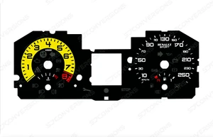 Renault Clio RS197 KM/H schlichte schwarze Messuhren Messgeräte - Bild 1 von 1