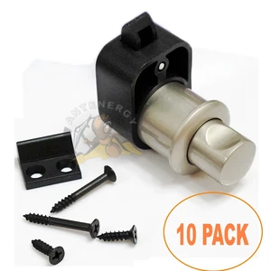 Caravan Latch Push Lock Knob Drawer Cupboard Cabinet Doors X10 - Picture 1 of 6