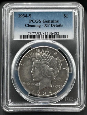1934 S Peace Silver Dollar $1 PCGS Extra Fine, Nice Low Mintage Semi-Key Date - Image 1 of 4