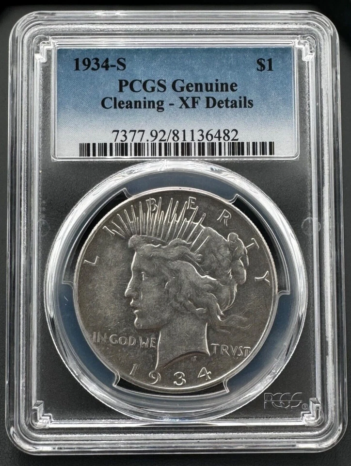 1934 S Peace Silver Dollar $1 PCGS Extra Fine, Nice Low Mintage Semi-Key Date - Image 1 of 4