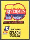 1993-94 Peoria Rivermen IHL Horaire de hockey !!! Sully's Pub & Imo's Pizza