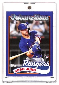 2023 Topps Throwback Thursday Josh Jung BLUE PARALLEL /10 SSP Rangers #100 RC 🔥 - Picture 1 of 2