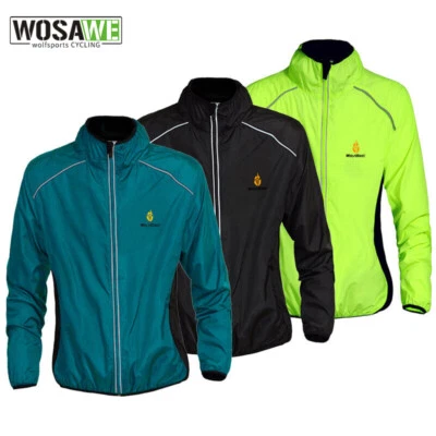 Herren Winddichte Fahrradjacke Reflektierend Ultraleicht Mountainbike Top Mantel
