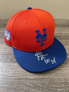 2024 Drew Gilbert Signed Game Used New York Mets Spring Training Hat - Picture 1 of 3
