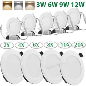 LED Panel Einbaustrahler Deckenleuchte Einbauleuchte Flach Rund Einbau Spot 230V - Bild 1 von 18