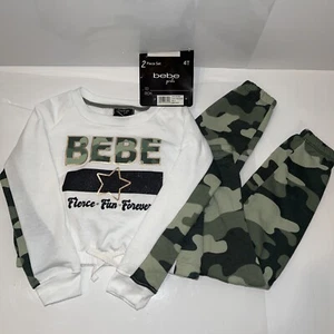 BEBE GR. 4T Mädchen 2-teiliges Camouflage Outfit Jogginganzug grün Neu mit Etikett - Bild 1 von 4