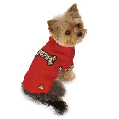 M. Isaac Mizrahi Leopardo Camisas de Campamento para Perros Mascota Perro Camisa Prenda para el torso Ropa Roja Foto 1 de 4