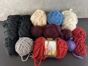 2+ Pounds Of Yarn Scrap Ball Lot Assortment Worsted  #6 Super Bulky - Picture 1 of 6