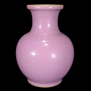 Hermoso jarrón de porcelana esmaltada roja artesanal de arte coleccionable - Imagen 1 de 9