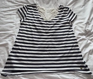 Blue Stripe T Shirt Size 14 - Picture 1 of 3
