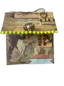 Junk Journal Romantic Pocket, Ephemera, Cards Handmade Ready To Use - Picture 1 of 6