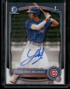 2025 Bowman Chrome Yahil Melendez CPA-YM Chicago Cubs Prospect Autographs - Bild 1 von 2