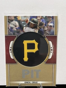 2023 Topps Series 1 - Team Logo Commemorative Patches Oneil Cruz- Gold - 30/75 - Picture 1 of 2