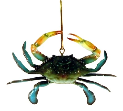 Adorno de Navidad de cangrejo azul costero dimensional de Maryland 4 pulgadas Foto 1 de 2