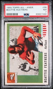 1955 Topps All-American Beattie Feathers #98 PSA 7 Vintage Football Tennessee - Imagen 1 de 2