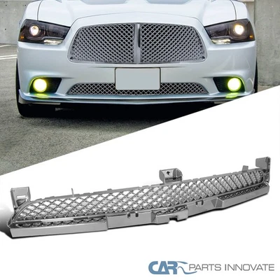 Fits 2011-2014 Dodge Charger Chrome Front Bumper Lower Mesh Grill Grille - Image 1 of 4