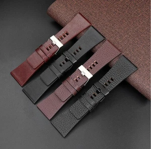 26mm Strap For DIESEL DZ1206 DZ4290 DZ4280 DZ4281 Wrist Watch Band BROWN/BLACK - Picture 1 of 11