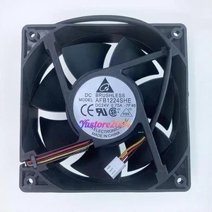 Delta AFB1224SHE -7F46 12038 DC24V 0,75A Ventilatore 3 fili flusso d'aria alto - Foto 1 di 1