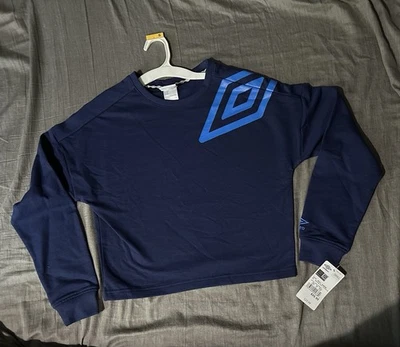 Suéter Umbro Feminino Tamanho Pequeno Manga Longa Cropped Novo - Imagem 1 de 2