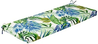  Sofá Setee Bench Tropic Floral Interior/Exterior 18" x 45" Azul/Verde Soleil Foto 1 de 4