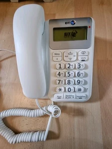 BT Decor 2200 Corded Telephone With Handsfree Speaker - White Big Button - Zdjęcie 1 z 2