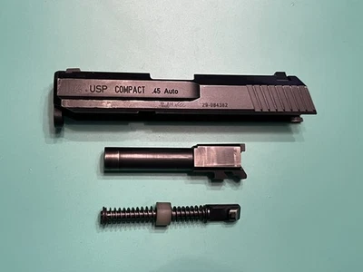 USED OEM H&K USP COMPACT 45 COMPLETE SLIDE BARREL GUIDE ROD SPRING .45 ACP HK - Image 1 of 4
