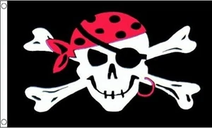 Calico Jack Pirate Flag 3x5 Ft w/ Grommets 3' x 5' Ft Skull Crossbones Tiki Flag - Picture 1 of 2