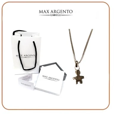 COLLANA E CIONDOLO BIMBO CON ZIRCONI ARGENTO 925 - Immagine 1 di 4