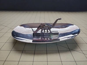 VINTAGE GO DINO SILBER CHROM SINCLAIR SCHMUCK MÜNZSCHALE - Bild 1 von 8