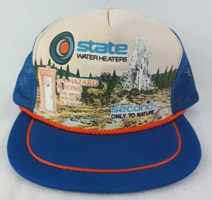 State Water Heaters Schaumstoff Netz Truckermütze verstellbar Druckknopflasche Grafik - Bild 1 von 10