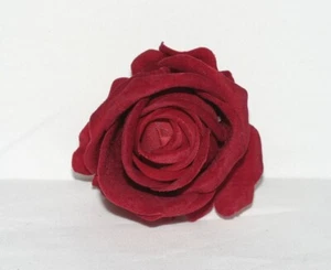 Luxury Vintage-inspired rockabilly velvet rose flower hair clip - Picture 1 of 2