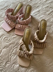 sandals x2 pairs EGO (pink & beige) size 7 New - Picture 1 of 13