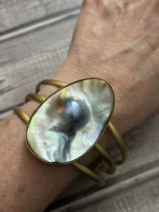 Charles Albert Blister Pearl Cuff Bracelet Alchemia RARE FIND! - Picture 1 of 5